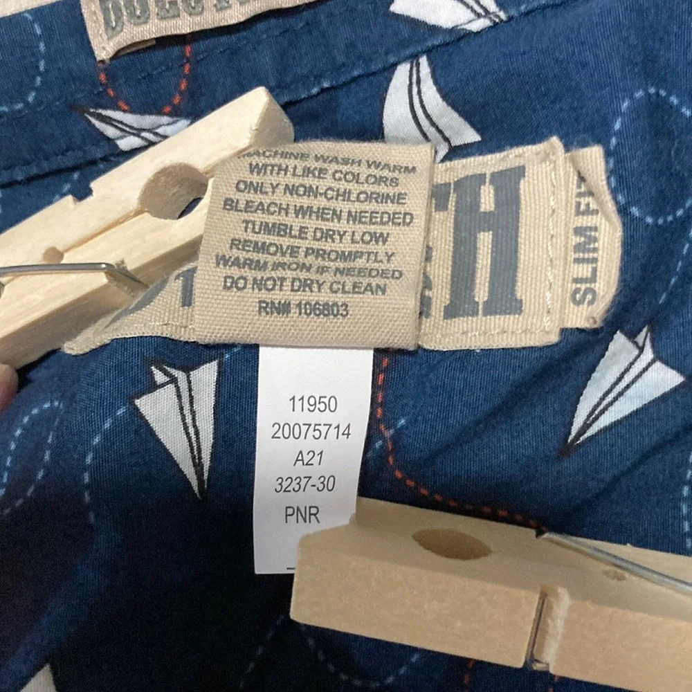 Duluth‎ Trading Co 100% Cotton Paper Airplane Short Sleeve Shirt | Slim Fit